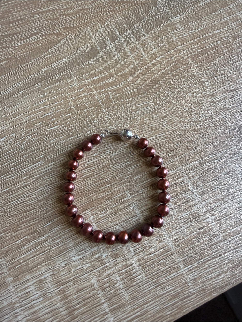 Copper Pearl Beaded Bracelet